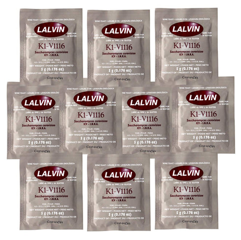 Strange Brew My-WNCV-DYMZ KIV-1116 Lalvin Yeast, 10 Packs for Winemaking, Multi