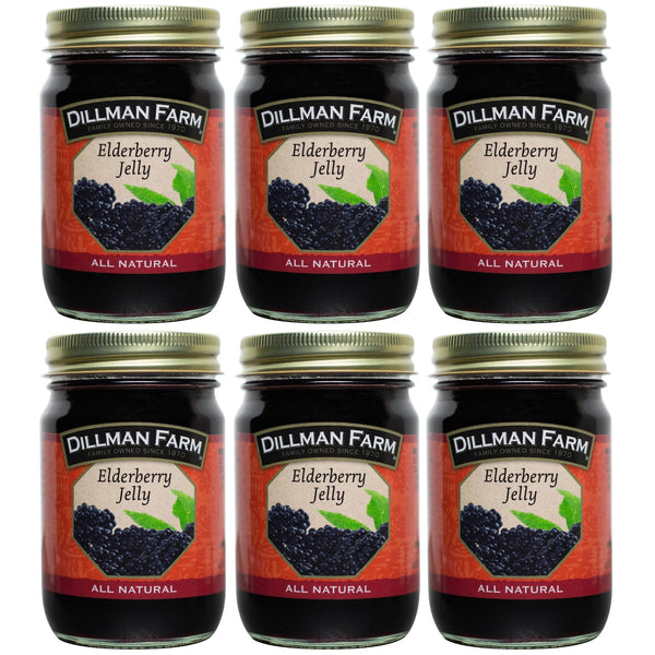 Dillman Farm All Natural Elderberry Jelly - Gluten-Free, Non-GMO, Vegan, Kosher, Eco-Friendly,
