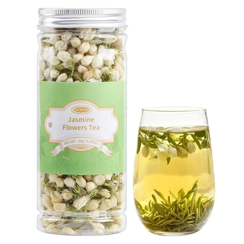 ANTAKUBU Dried Jasmine Flowers,30g/1.05oz,Edible Jasmine Flowers Tea For Tea, Baking,100% Natural & Pure