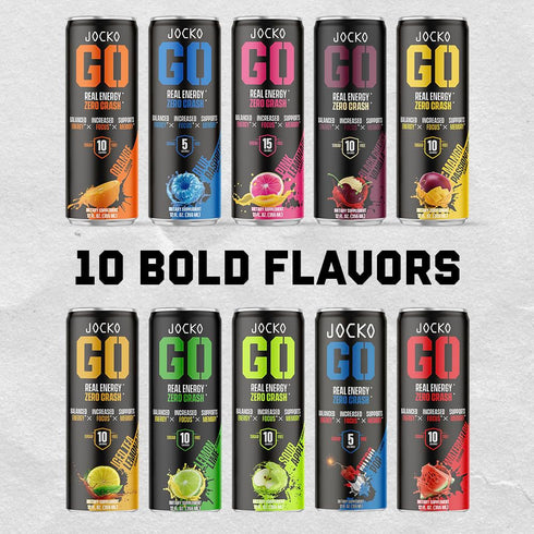 B12, B6, 12 Pack Packaging Jocko GO Lemon Lime Energy Drink - Keto, Vitamin Vitamin Electrolytes, L Theanine