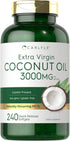 Carlyle Coconut Oil Extra Virgin Softgel Capsules | 3000mg | 240 Count