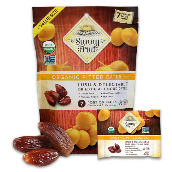 Sunny Fruit Organic Dried Pitted Deglet Nour Dates - 1 Bag (7