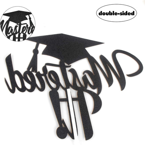 Mastered It Cake Topper - 2021 High School Graduation Cake Decor, College Graduation Party Supplies