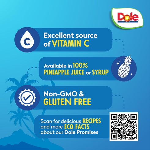 20 oz 12 Pack Dole Pineapple Chunks in Heavy Syrup - Dole Canned Fruit - Rich Source of Vitamin C - Can