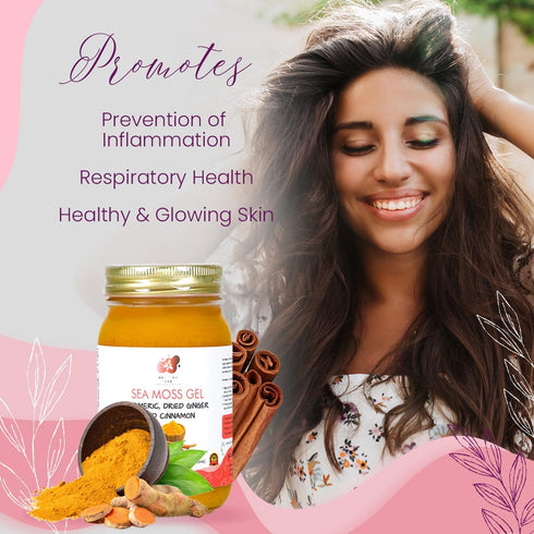 90 (16 oz.) Healthy Herbs Sea Moss Gel (Turmeric) Wildcrafted from Jamaican St Lucia Gold Seamoss | Wild-Harvested