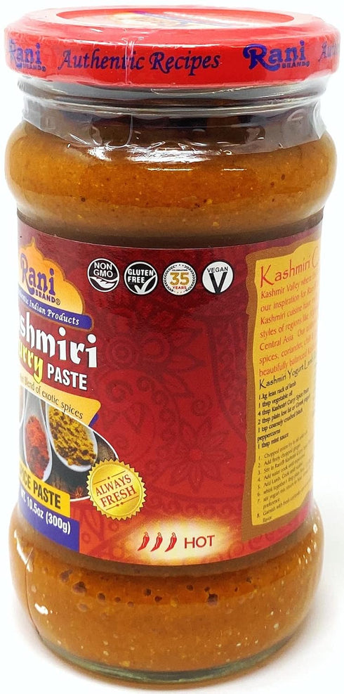 10.5oz (300g) Rani Kashmiri Masala Curry Paste Glass Jar ~ All Natural | NON-GMO | Vegan | Gluten Free | Indian Origin