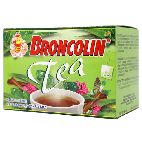 Broncolin Tea, Natural Remedy Herbal Tea, 2-Pack of 25 Tea Bags, 2 Boxes