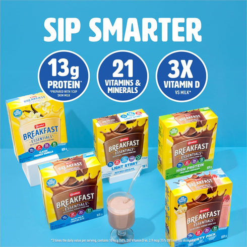 1.26 oz. Packet 60 Carnation Breakfast Essentials Complete Nutritional Drink Strawberry Ct