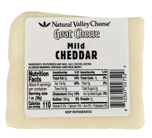 Generic Country 8 oz Amish Mild Cheddar Goat Cheese