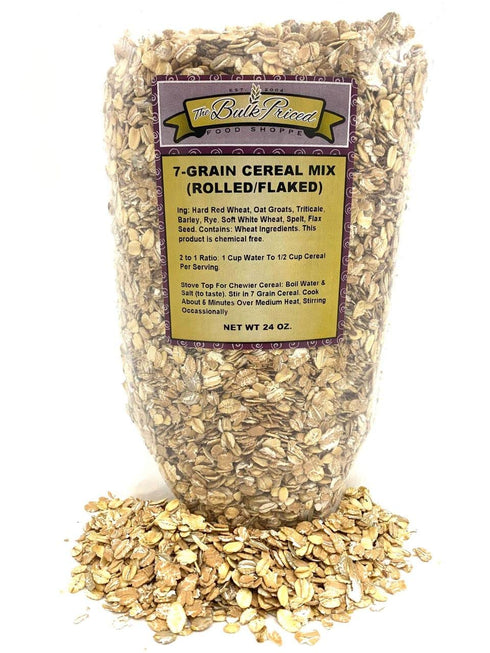 7-Grain (24oz. (Pack 2) Cereal Mix (Rolled/Flaked) Resealable Zip Lock Stand Up Bag)