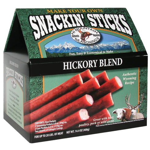 Hi Mountain Seasonings Snack Stick Seasoning Kit HICKORY BLEND Includes Seasoning, Cure,