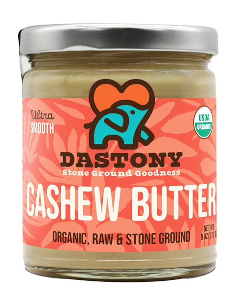 Dastony Organic Raw Cashew Nut Butter, 8 oz | Only One Ingredient