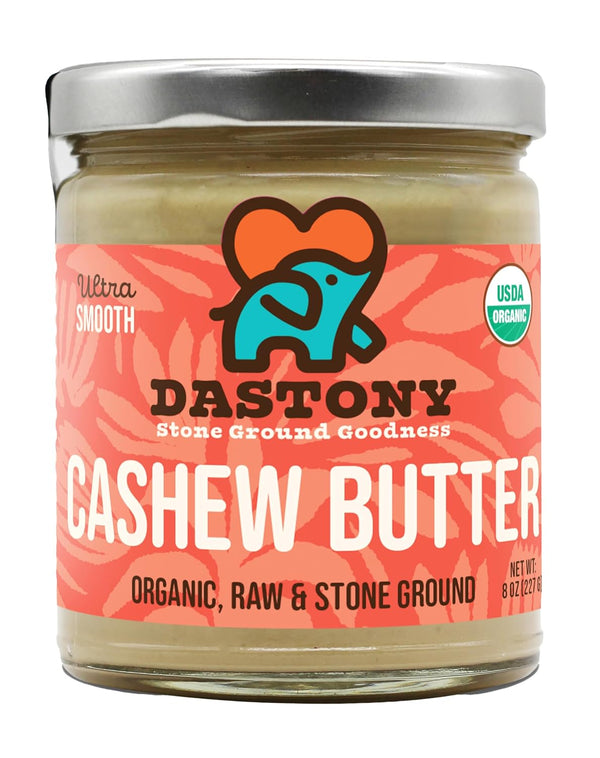 Dastony Organic Raw Cashew Nut Butter, 8 oz | Only One Ingredient