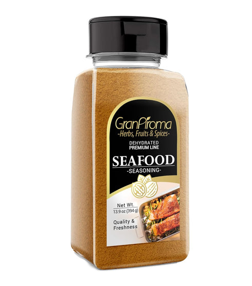 GranAroma Seafood Seasoning, 13.9 oz - Blend of Spices for Fish & Shrimp, Flavorful Seasoning