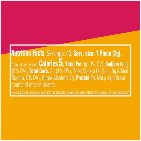40 (Pack 6) EXTRA Gum Refreshers Fruit Mix Sugar-Free Chewing Gum Bulk, Piece Bottle
