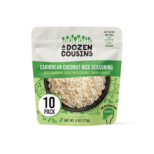 A Dozen Cousins Caribbean Coconut Rice Seasoning Sauce (10 Pack), Pour &