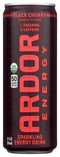 Ardor Organic Black Cherry Sparkling Energy Water, 12 Fl Oz
