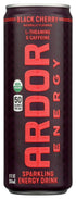 Ardor Organic Black Cherry Sparkling Energy Water, 12 Fl Oz