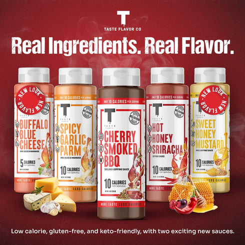 (5 Pack, Taste Flavor Co. Grilling, Dipping Sauce and Marinade, Great Tasting, Low-Calorie Sauces, Keto Friendly, No