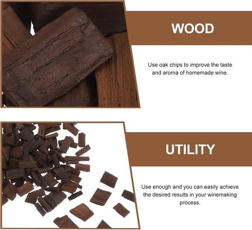 1Pack PRETYZOOM Heavy Oak Chips for Home Brewing Wine Enhance Wine Making Accessory for DIY Enthusiasts Chips