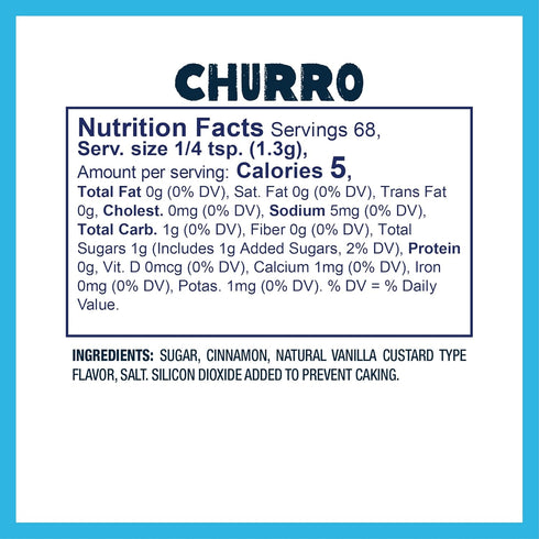 Kernel Season's Churro Flavored Popcorn Seasoning, Made with Real Cinnamon, 3.1 Oz (Pack of 6)