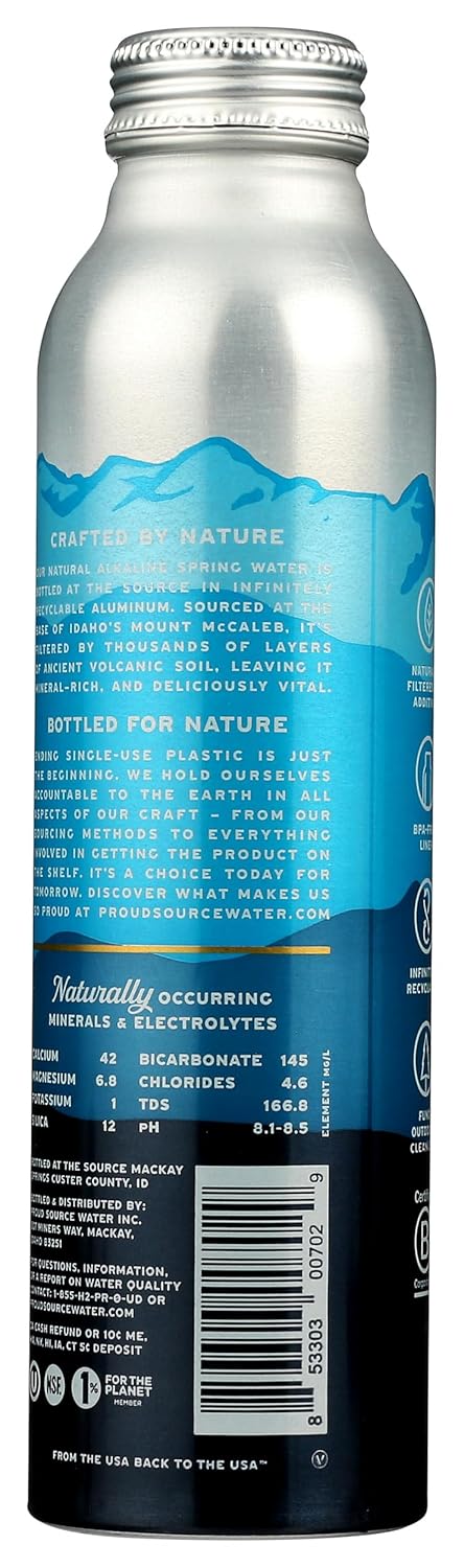 8.1pH 16 PROUD SOURCE WATER Rocky Mountain Alkaline Spring Water, FZ