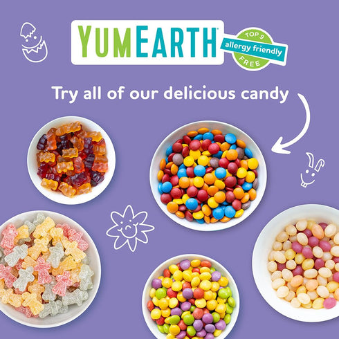 10 YumEarth Easter Candy Organic Jelly Beans - Spring Fruit Flavors, Gluten Free Snack - Allergy Friendly, Non-GMO
