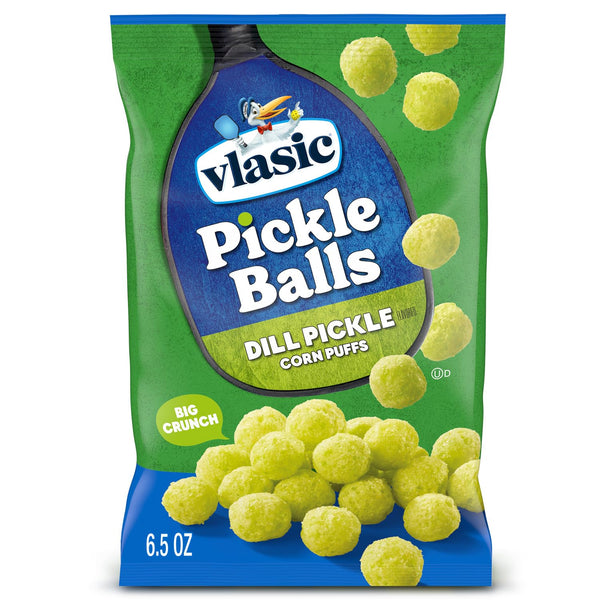 Vlasic Pickle Balls, Dill Pickle Flavored Corn Puffs, Pickleball Gifts, 6.5 oz.