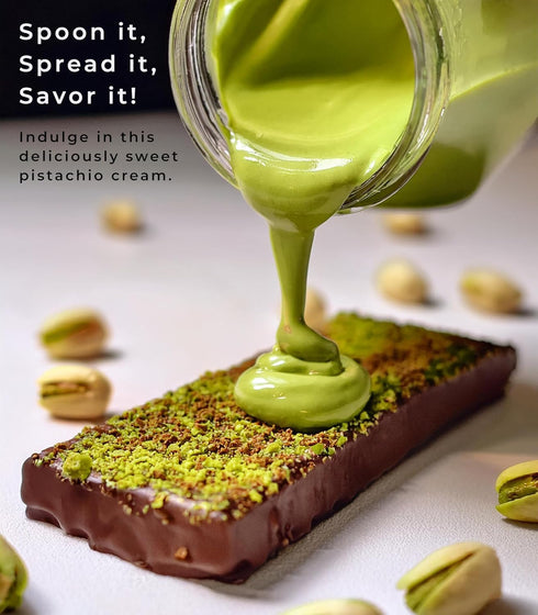 7.05 oz 30% (Pack 1, 7.05, Oz) Pistachio Butter Spreadable Cream, Glass Jar with Box, Pistachios, Rich & Nutty Cream