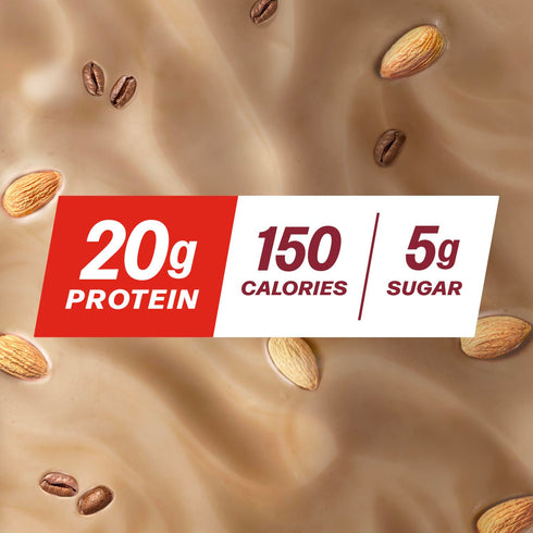 20g 5g 11.5 oz, 12 Count Premier Protein Non-Dairy Plant Based Almondmilk Protein Shake, Coffee with Caffeine