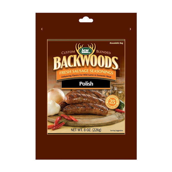 LEM Products Backwoods Polish Fresh Sausage Seasoning, Ideal for Wild Game and
