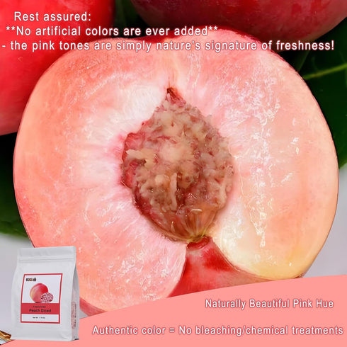 WZQLAOYS 220g/7.76oz 100% Freeze Dried Diced Peaches Natural, No Additives.for Baking,Tea,Smoothie, Yogurt,Cake