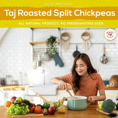 TAJ Gourmet Foods (14oz) TAJ Premium indian Dalia Split (Roasted Split Chickpeas Daliya)