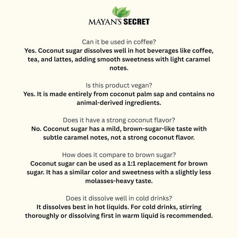 2 lbs Mayan's Secret USDA Certified Brown Coconut Sugar Organic for Baking - Low Glycemic | Unrefined | Trace Minerals