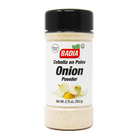 Badia Onion Powder, 2.75 oz Pure Ground Onion Seasoning, Bold Sweet Savory