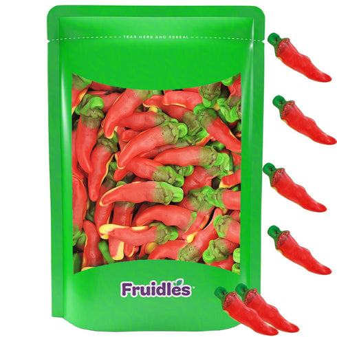 Fruidles Chili Peppers Gummies, Soft Chewy Candy, Gluten-Free, Fat-Free (4.4 Pounds)