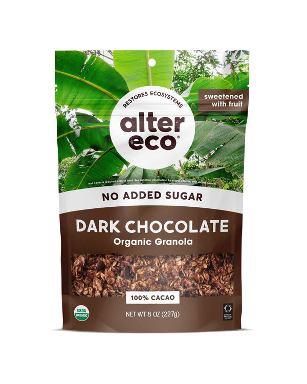 Alter Eco Dark Chocolate Granola, Healthy, Organic Breakfast & Snack, Naturally Sweetened