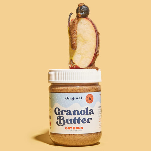 8 12 oz (Pack 3) Oat Haus Organic Cinnamon Graham Granola Butter | Peanut-free, Almond (Tree-Nut) Free, & School-Safe