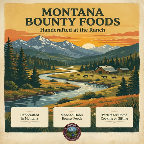 Bounty Foods 12 oz Montana Huckleberry Dessert Ground Coffee - Rustic Western Style Burlap Bag from All Natural Enjoy
