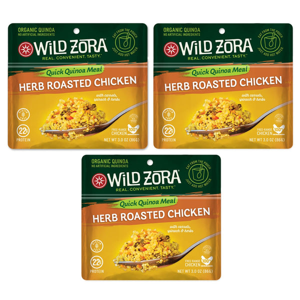 Wild Zora Instant Organic Quinoa Meals - Quick & Tasty Prepared Quinoa