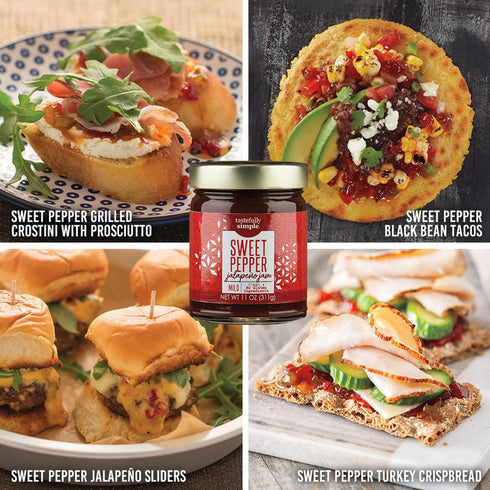 11 (Pack 2) Tastefully Simple Sweet Pepper Jalapeno Jam, Ounce
