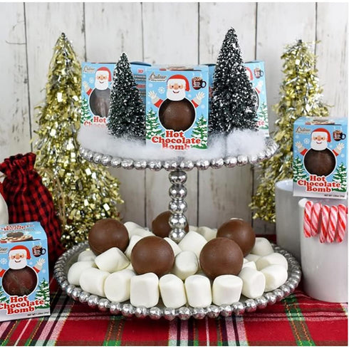 3-Pack Christmas Hot Milk Chocolate Bombs, Chocolaty Hallow Filled with Mini Marshmallows Birthday, Cocoa Bombs