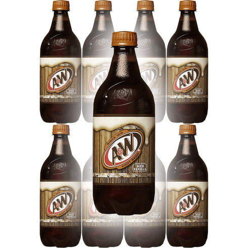 A&W Root Beer , 20 Fl Oz Bottle, (Pack of 8, Total of 160 Fl