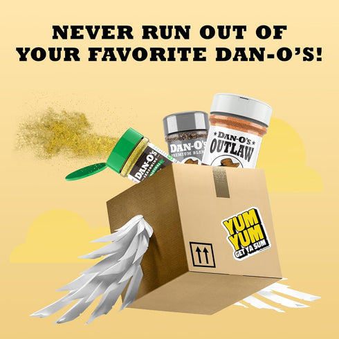 6.9 oz Dan-Os Outlaw Butter Dust Seasoning Buttery All Purpose Seasoning for Chicken, Vegetables & Popcorn Sugar Free