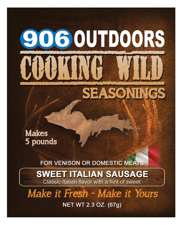 Cooking Wild Seasonings Sweet Italian Fresh Sausage Seasoning, Seasons up to 5 pounds of Wild