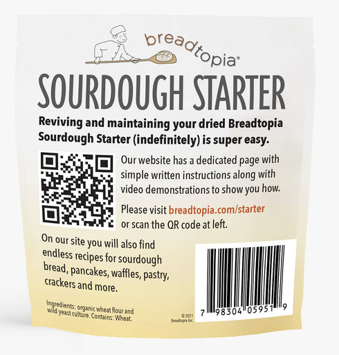 Breadtopia Sourdough Starter | Made from Organic & Non-GMO Ingredients | Easy to Follow Instructions | Make Homemade