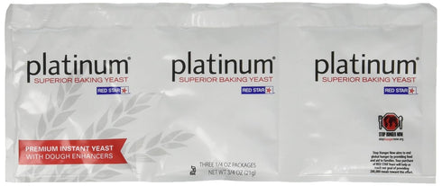 Red Star Platinum Superior Baking Yeast, 3 CT, 0.25 Ounce (Pack of 3)