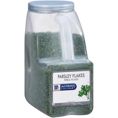 McCormick Culinary Dried Parsley Flakes - 10 oz Container of Dried Chopped Parsley Leaves for Cooking.