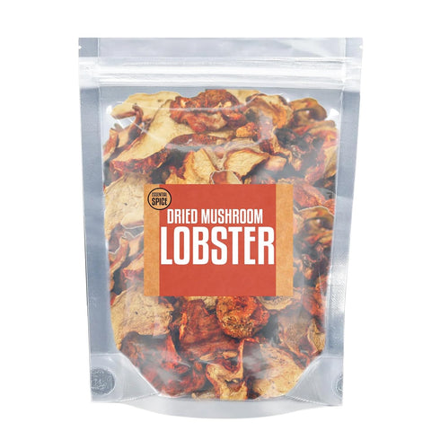 4 oz Essential Spice Dried Lobster Mushrooms, Whole, Bold Seafood-Like Umami Flavor Ideal for Chowders, Risottos, Pasta