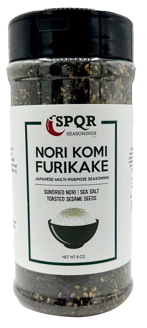 Nori Komi Furikake Multi-Purpose Rice Seasoning, XL 8 oz Jar, Sugar Free